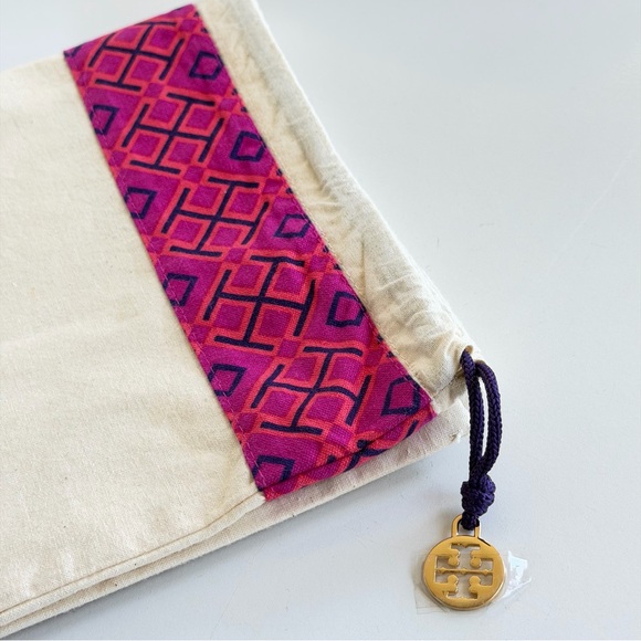 Tory Burch New Large Dust Bag Pink Logo Preppy Accessories Shoes Purse Boots - Picture 8 of 11